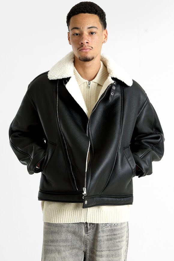 Jack & Jones Jornoho gefütterte Bikerjacke - Black XS Herren