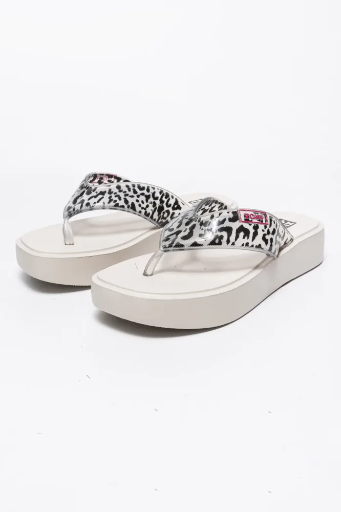 Zaxy Plateau Flip Flops - Off White + Ounce EU38 Damen