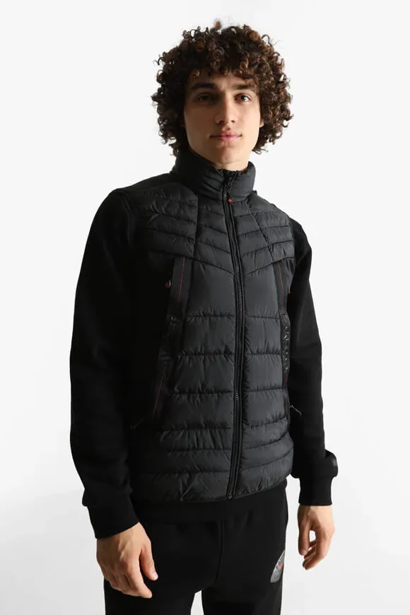 Zavetti Canada Lazino Gestepptes Gilet - Jet Black S Herren