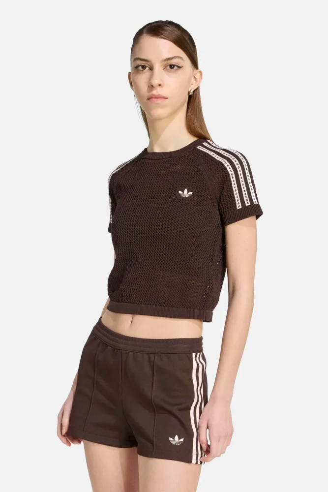 Adidas Originals Häckel Crop T-Shirt - Aurora Coffee S Damen