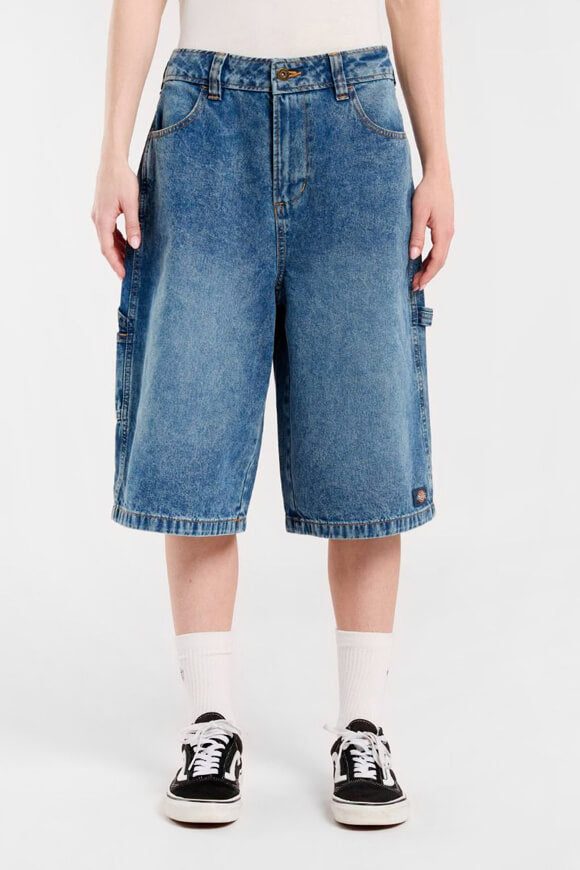 Dickies Carpenter Jeans Bermudashorts - Rinsed Fade 26 Damen