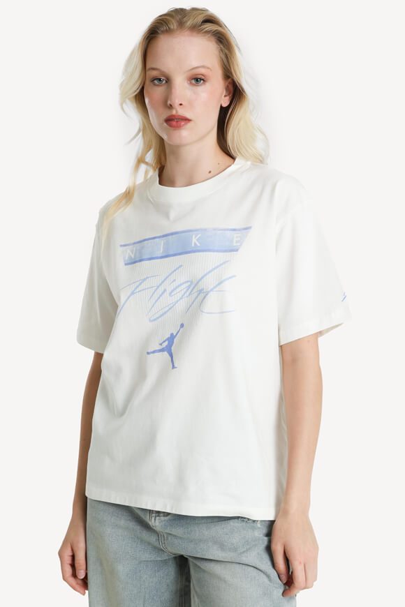 Jordan Flight Heritage Oversize T-Shirt - Sail S Damen