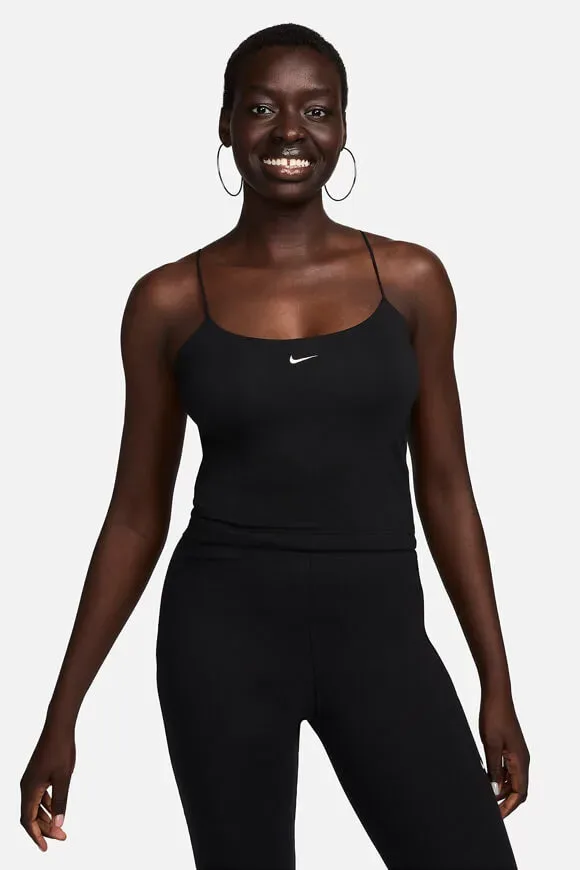 Nike Sportswear Chill Knit Trägertop - Black + Sail S Damen