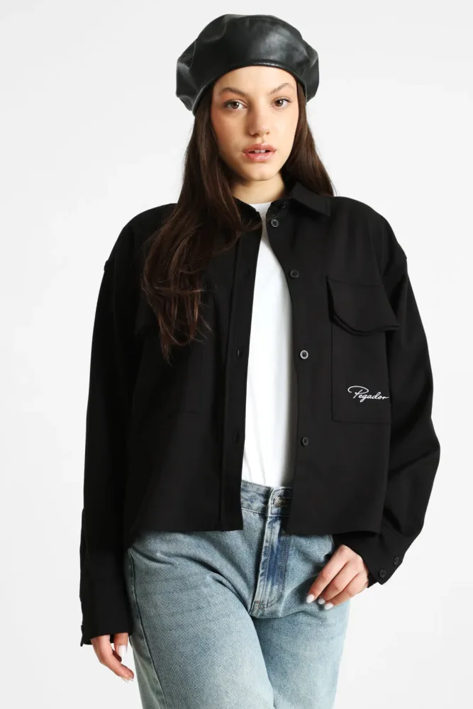 Pegador Nilay Oversize Overshirt - Black S Damen