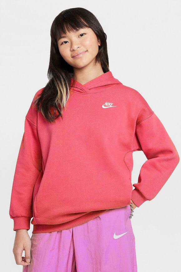 Nike Sportswear Club Fleece Oversize Kapuzensweatshirt - Aster Pink M Kids