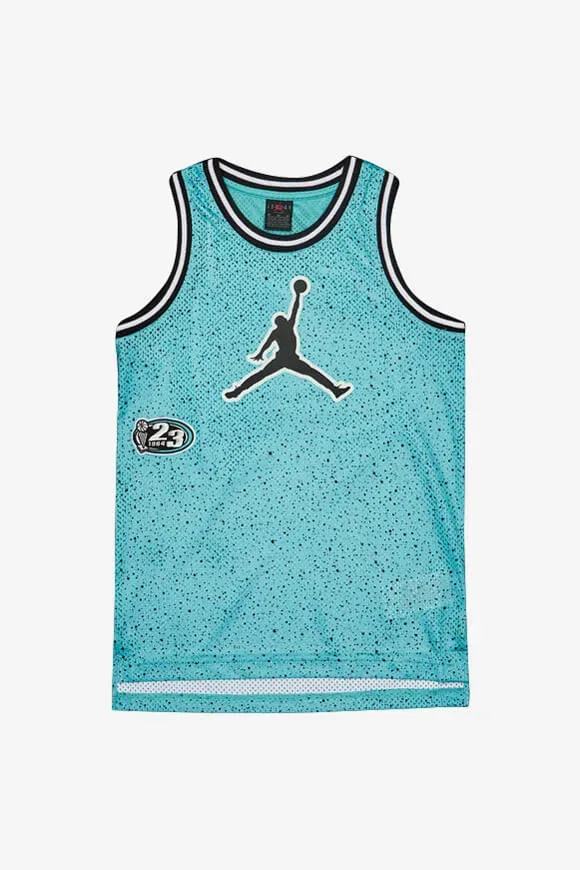 Jordan Play Off Speckle Mesh Tanktop - Washed Teal L Kids