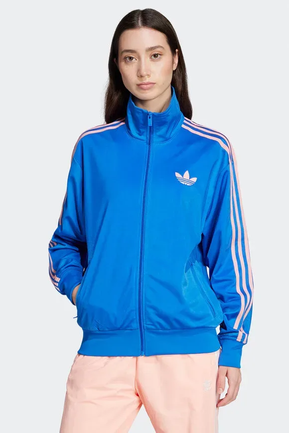 Adidas Originals Adicolor Classic Firebird Trainingsjacke - Blue + Semi Pink Spark S Damen