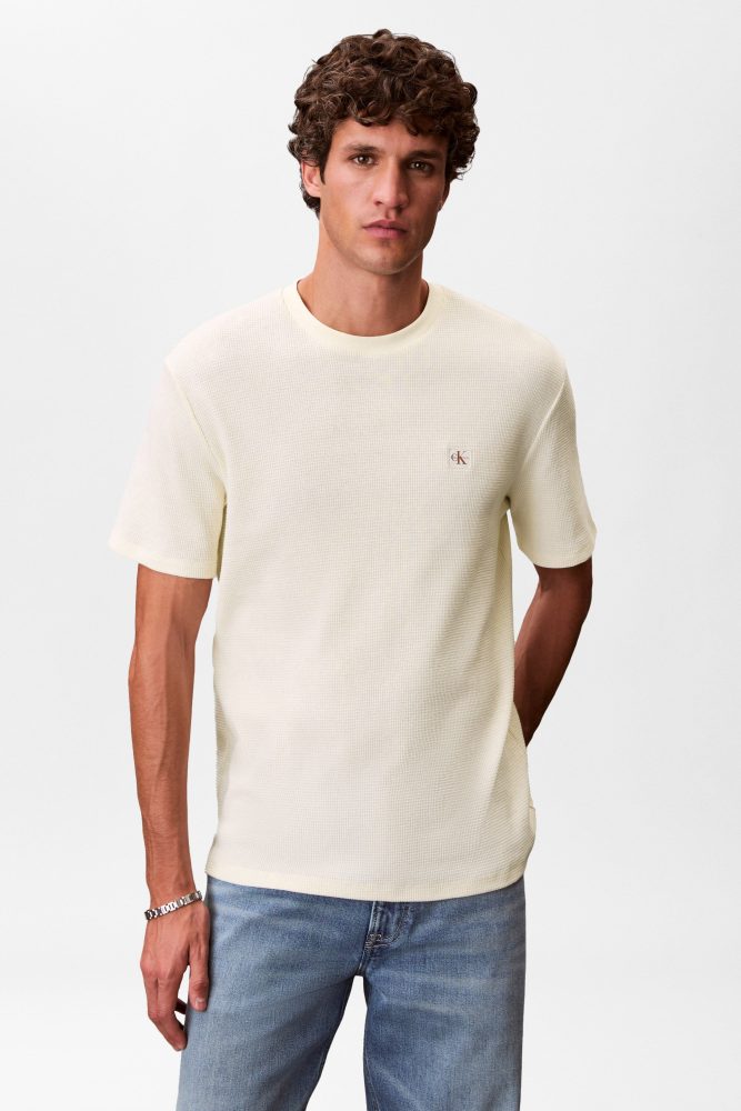 Calvin Klein Jeans - T-Shirt, für Herren, Creme, Größe L