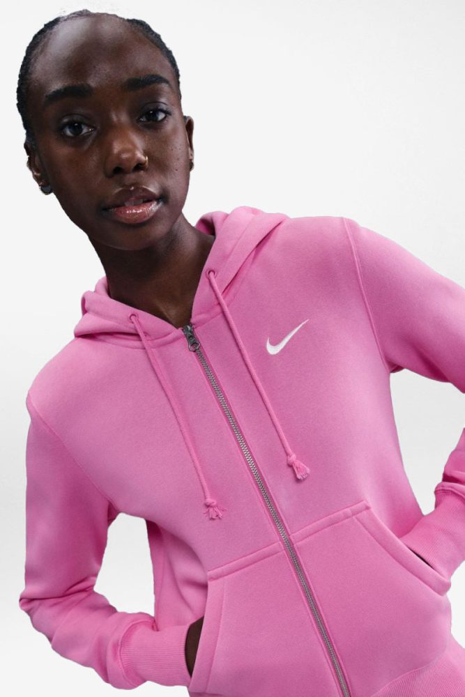 Nike Phoenix Fleece Kapuzensweatjacke - Playful Pink S Damen