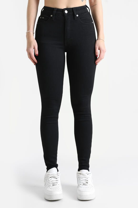 Calvin Klein Jeans High Rise Super Skinny Jeans L32 - Denim Black 26/32 Damen