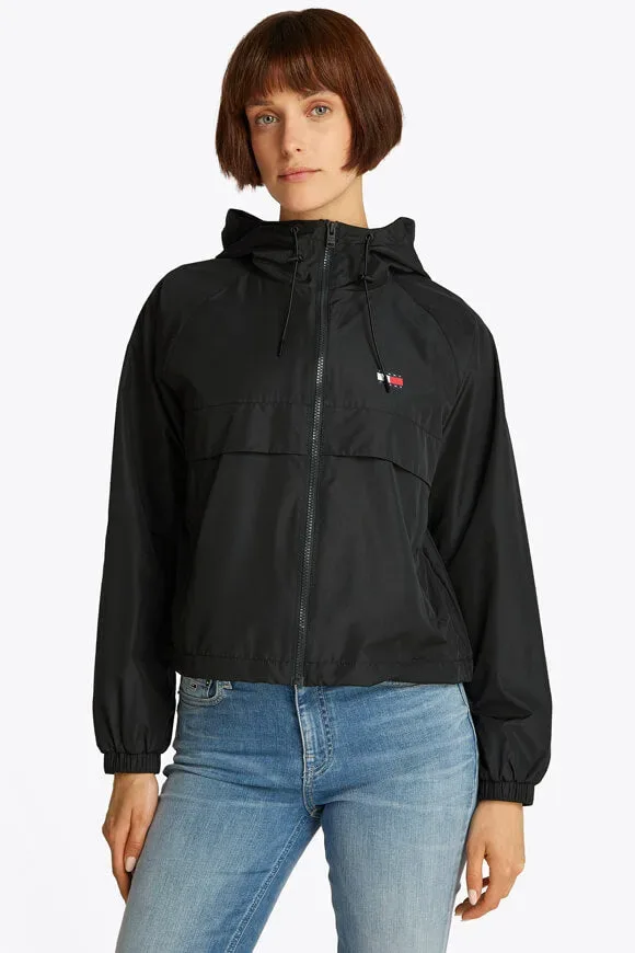 Tommy Jeans Essential Windbreaker - Black XS Damen