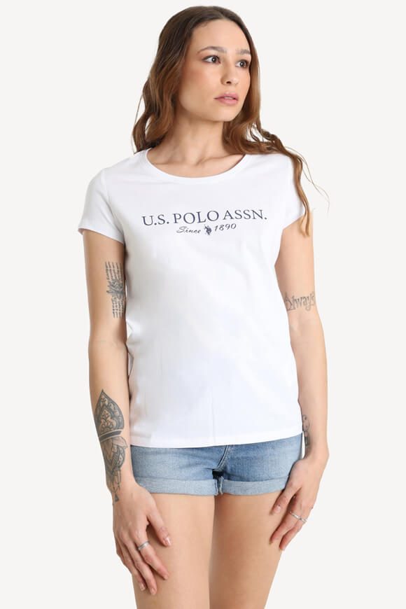 U.S. Polo Assn. Lucy T-Shirt - White M Damen