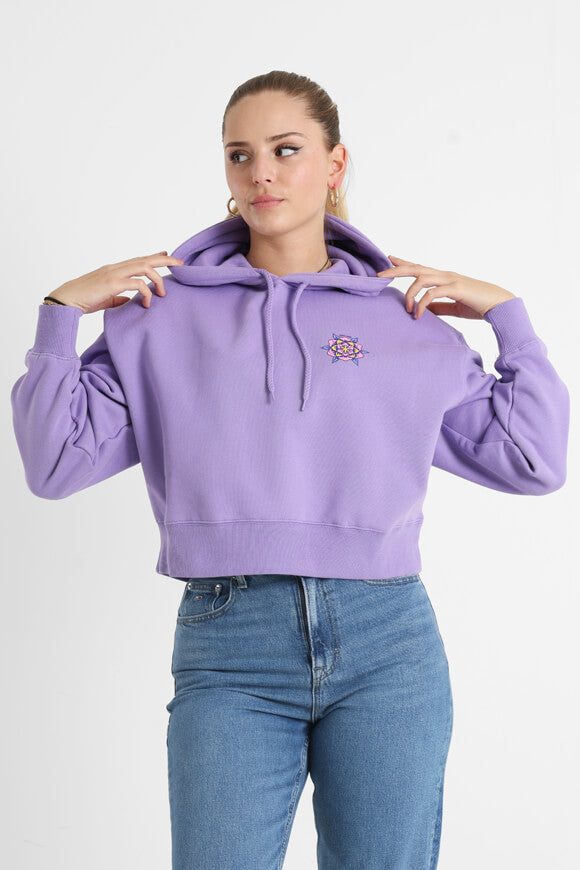 Santa Cruz Heart Crop Kapuzensweatshirt - Meta Mauve L Damen