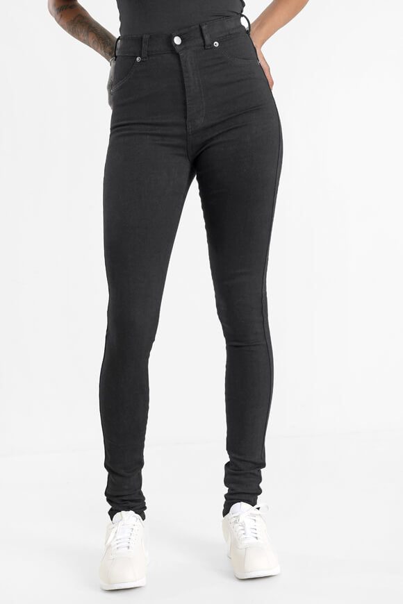 Dr. Denim Solitaire High Waist Skinny Jeans - Black M Damen
