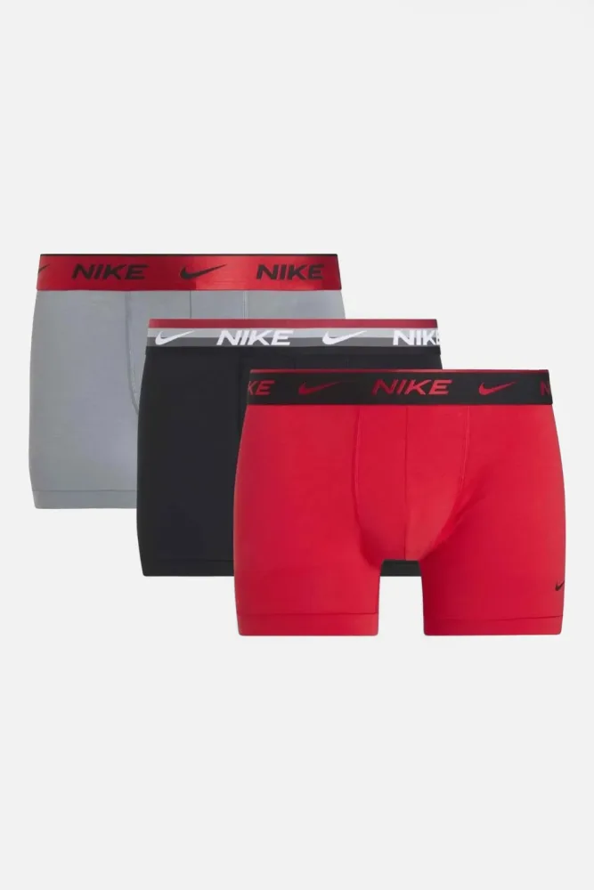 Nike Dreierpack Boxershorts - Black + Red + Grey L Herren