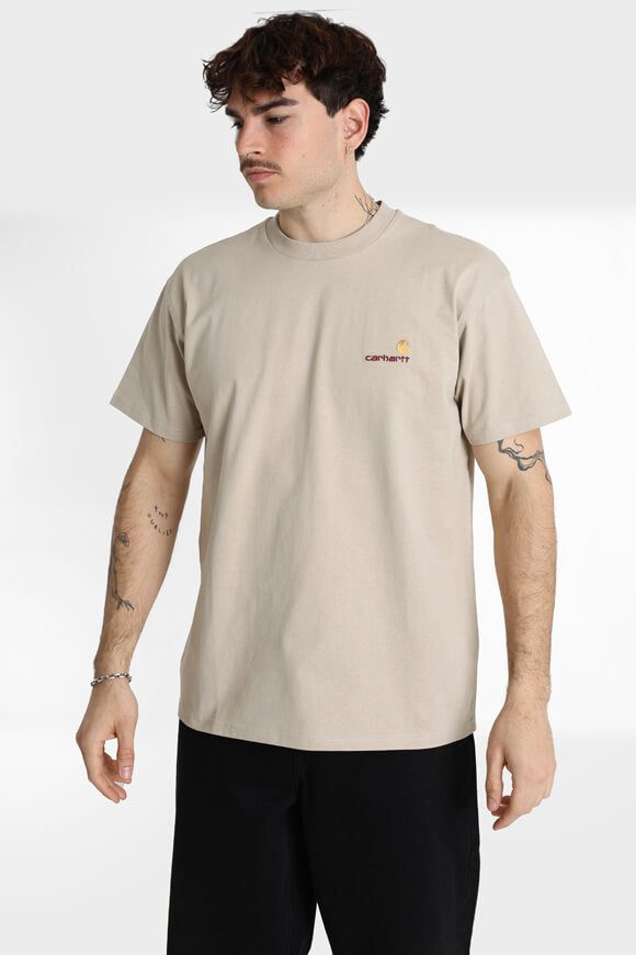 Carhartt WIP American Script T-Shirt - Fleur De Sel S Herren