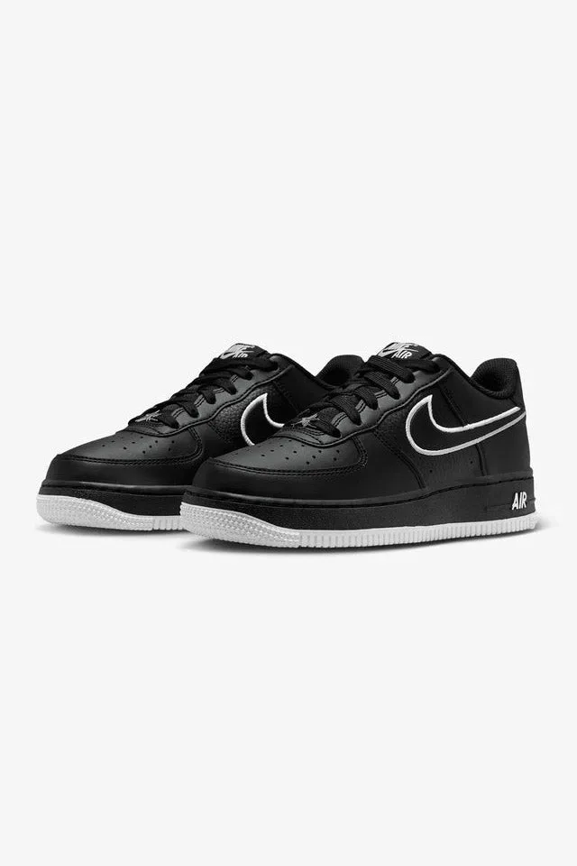 Nike Air Force 1 Sneaker - Black + White EU37.5 Kids