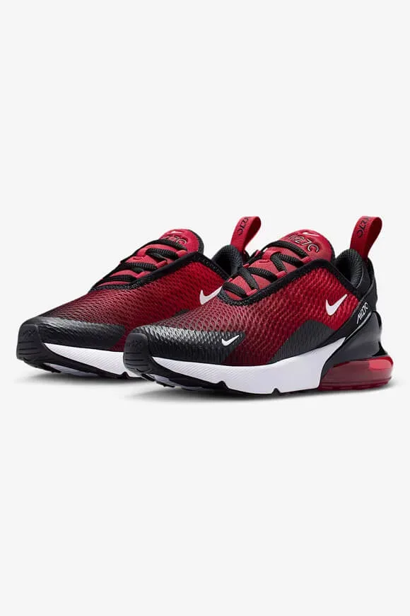 Nike Air Max 270 Kids Sneaker - Gym Red + White + Black EU32
