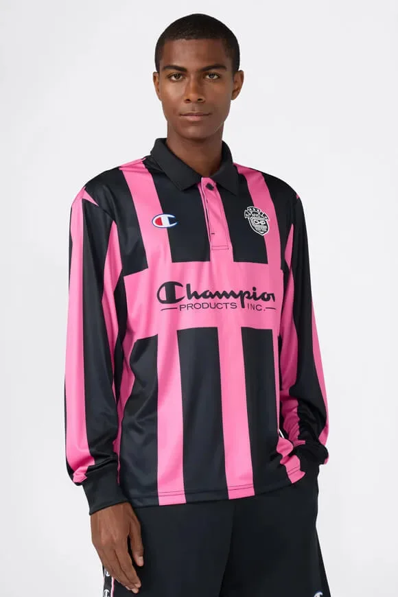 Champion Oversize Langarmshirt - Black + Pink M Herren