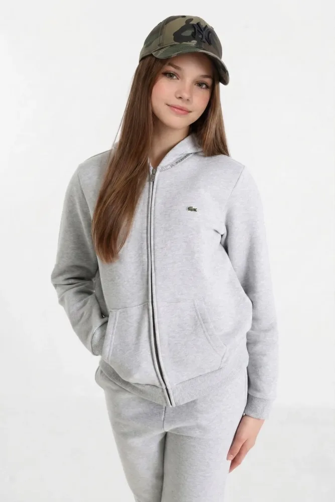 Lacoste - Hoodie, 14A, Grau Melange