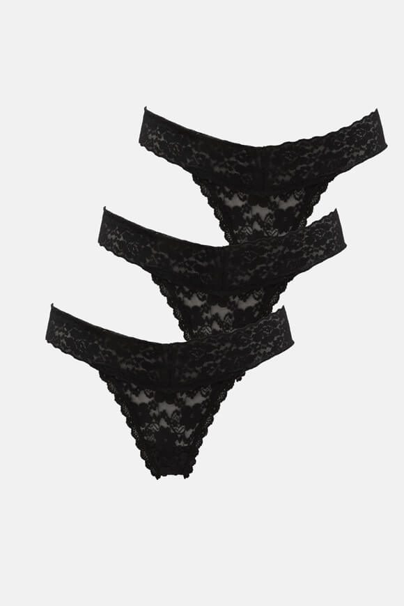 Guess Dreierpack Strings - Black XS Damen