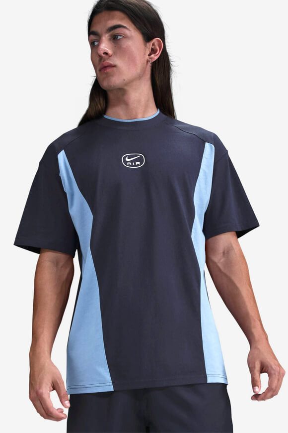 Nike Air Oversize T-Shirt - Obsidian + Blue Beyond L Herren