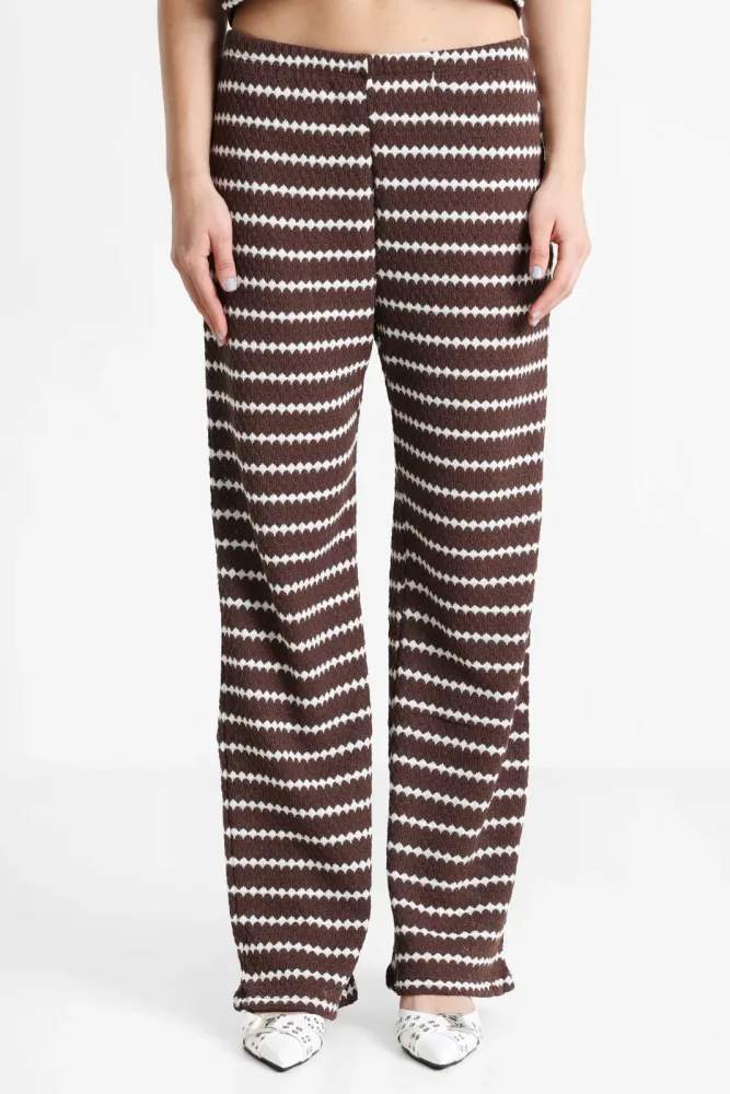 Only ONLEVA Wide Leg Strickhose - Shopping Bag + Cloud Dancer XS Damen