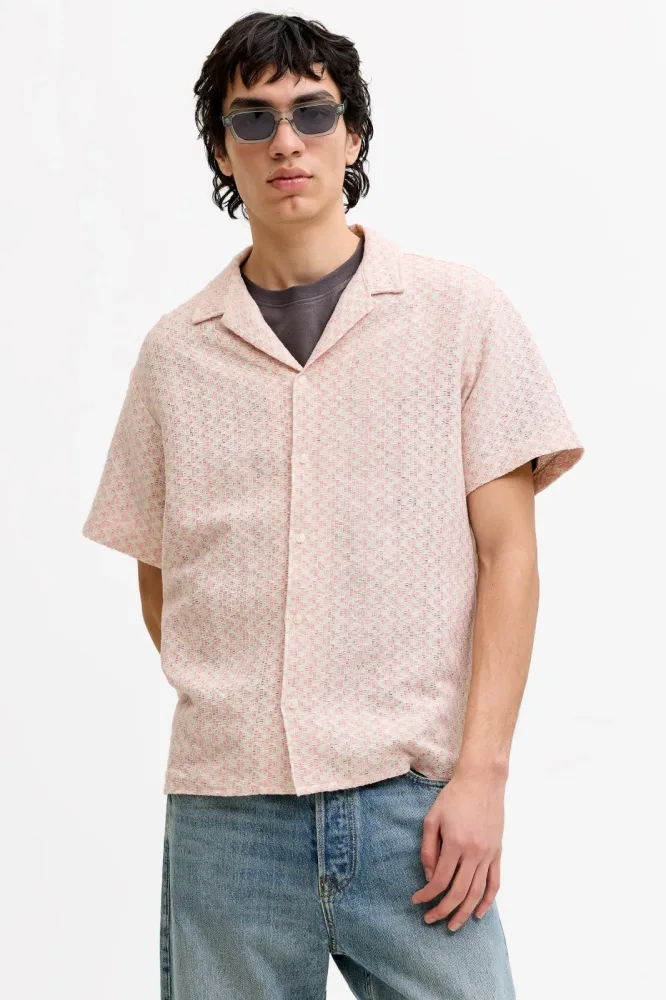 Jack & Jones JORMONTAUK Häkelhemd - Peach Melba L Herren