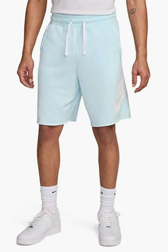 Nike Club Alumni Sweatshorts - Glacier Blue + White S Herren