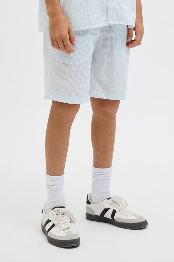 Jack & Jones Junior Shorts aus Seersucker - Cashmere Blue 152 Kids