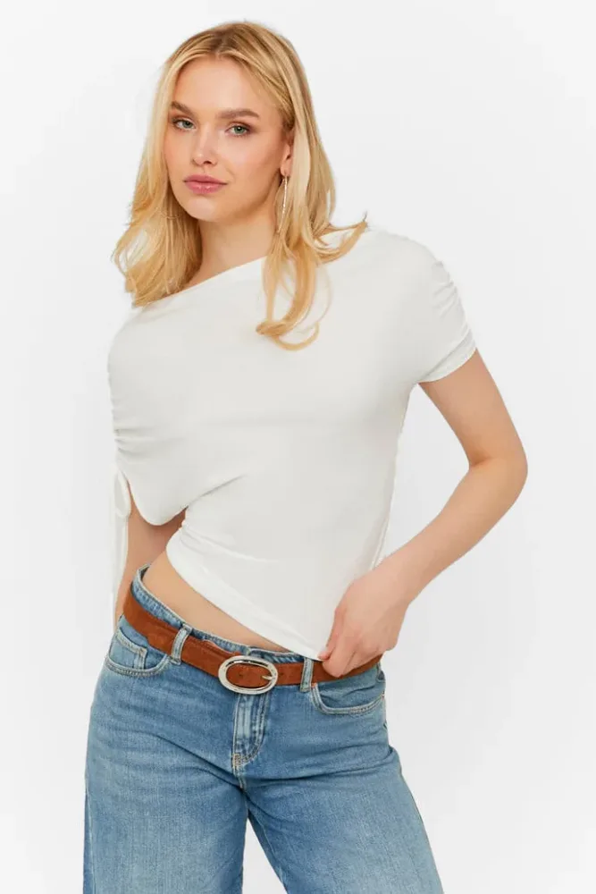 Tally Weijl Asymmetrisches Top - Offwhite M Damen
