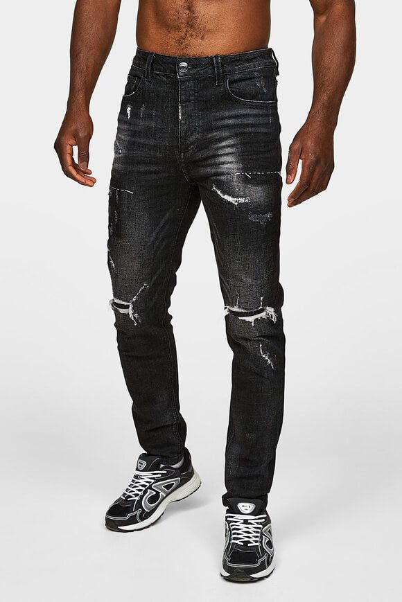 Alessandro Zavetti Pastini Loose Carrot Fit Jeans - Black Washed 30 Herren