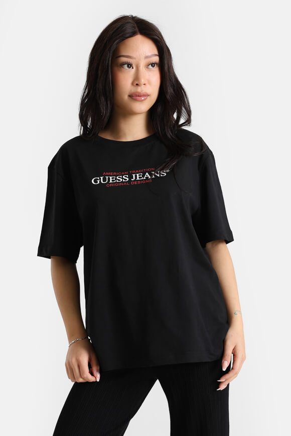 Guess Jeans Oversize T-Shirt - Jet Black XS Damen