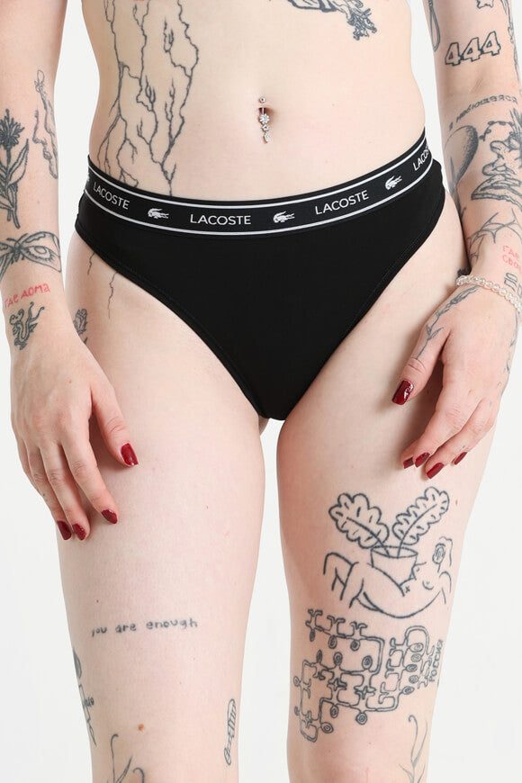 Lacoste String - Black S Damen