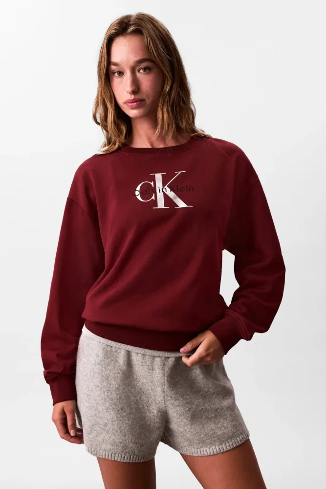 Calvin Klein Jeans French Terry Sweatshirt - Renaissance Red M Damen
