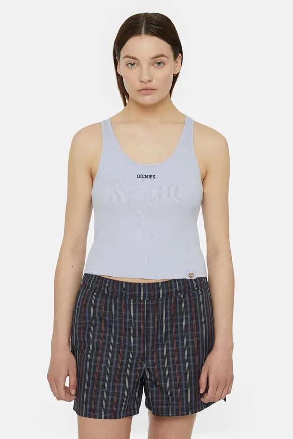 Dickies Geripptes Crop Tanktop - Cosmic Sky XS Damen