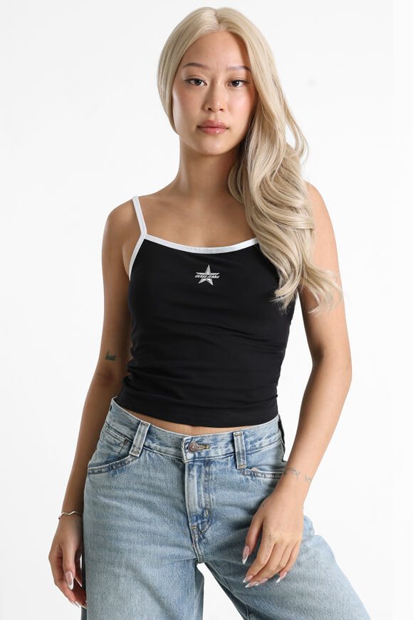 Guess Jeans Crop Trägertop - Jet Black S Damen