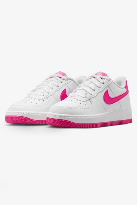 Nike Air Force 1 Sneaker - White + Laser Fuchsia EU35.5 Kids