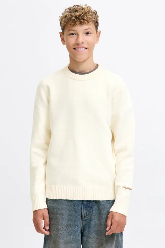 Jack & Jones Junior JORNORREBRO Strickpullover - Sea Salt 164 Kids