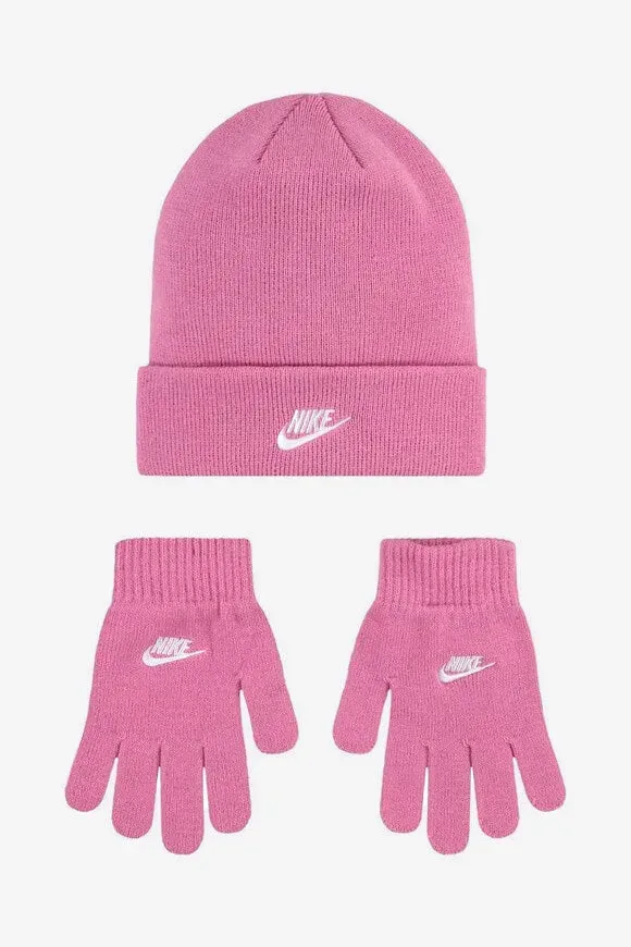Nike Kids Set: Beanie und Handschuhe - Playful Pink Einheitsgroesse