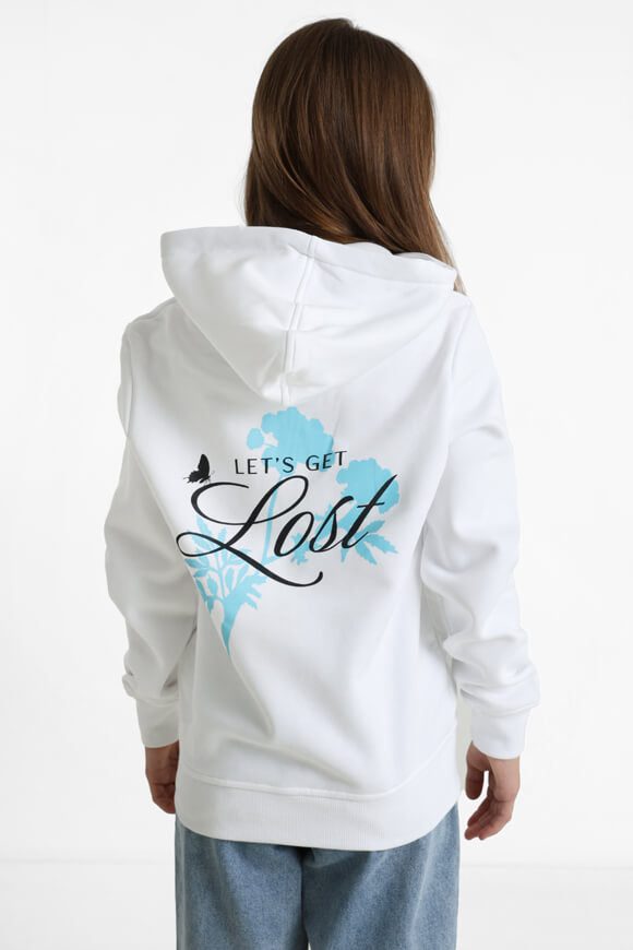 Miss Tee Lost Flowers Oversize Kapuzensweatshirt - White 158-164 Kids
