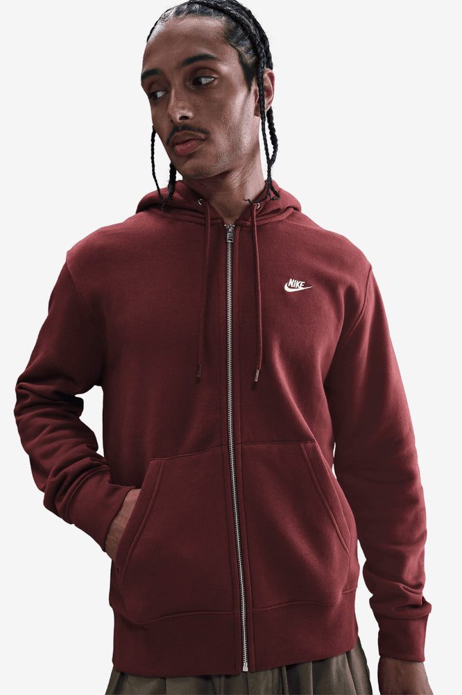 Nike Sportswear Club Kapuzensweatjacke - Dark Team Red M Herren