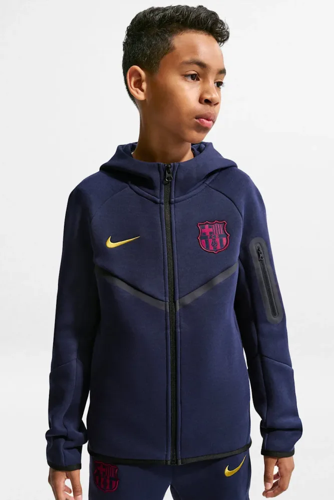 Nike FC Barcelona Kapuzensweatjacke - Blackened Blue L Kids