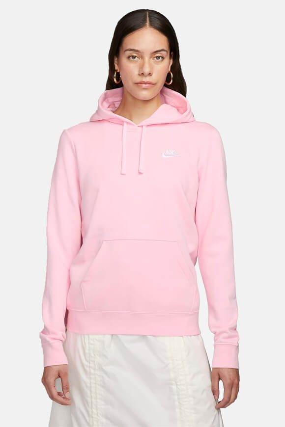 Nike Sportswear Club Fleece Kapuzensweatshirt - Medium Soft Pink S Damen