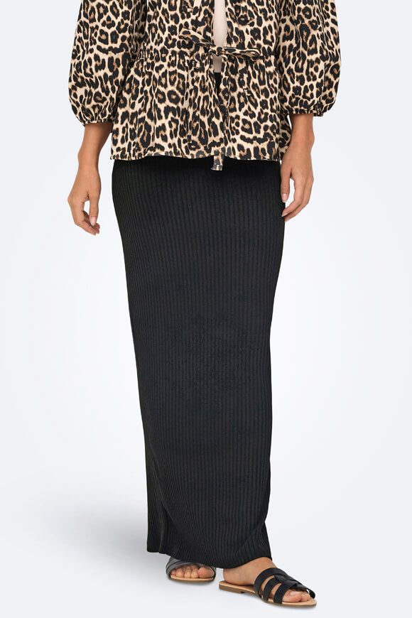 Only Emma Gerippter Maxirock  - Black S Damen