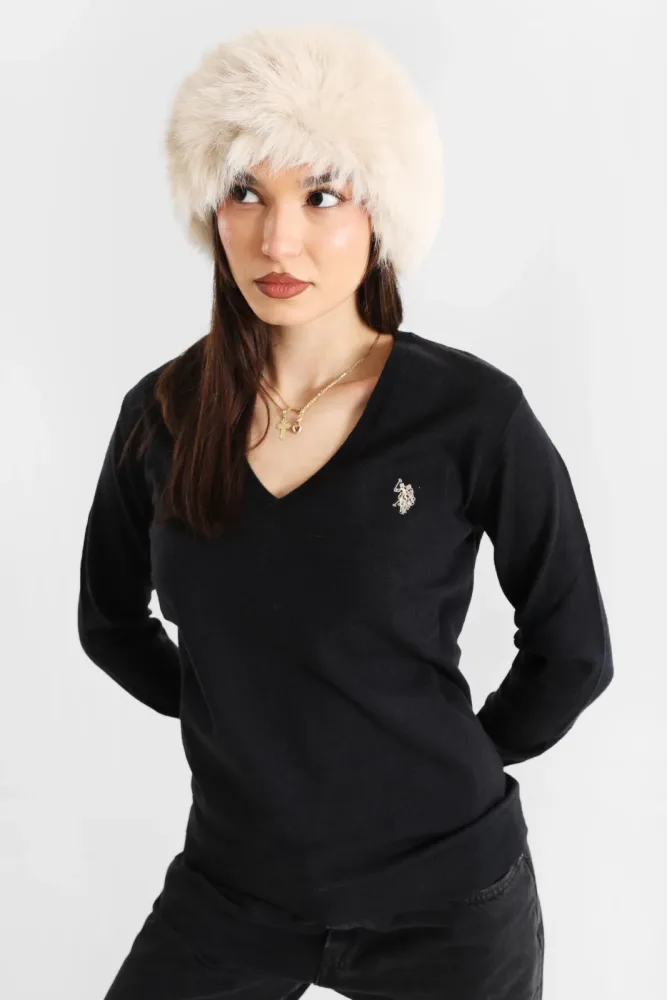 U.S. Polo Assn. Feinstrickpullover - Black L Damen