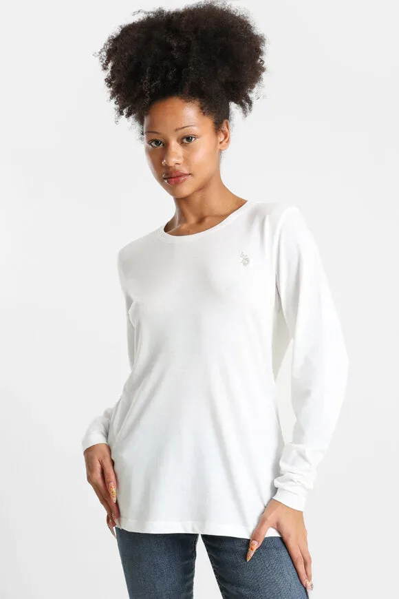 U.S. Polo Assn. Bess Langarmshirt - Offwhite S Damen