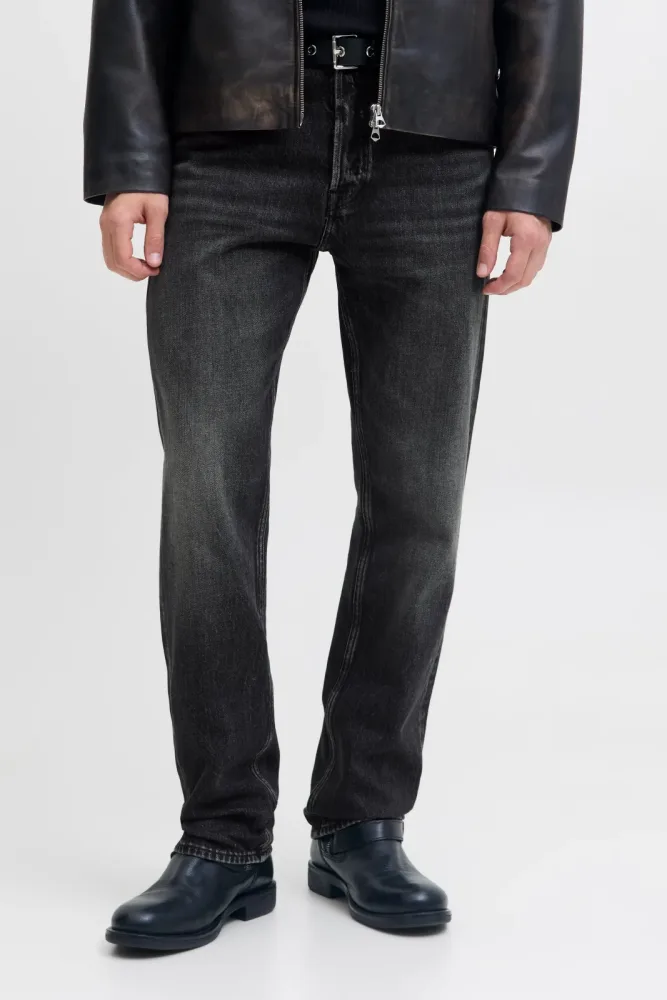 Jack & Jones Chris Relaxed Fit Jeans L32 - Dark Grey Denim 30/32 Herren