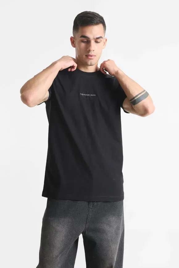 Calvin Klein Jeans Monologo T-Shirt - Black M Herren