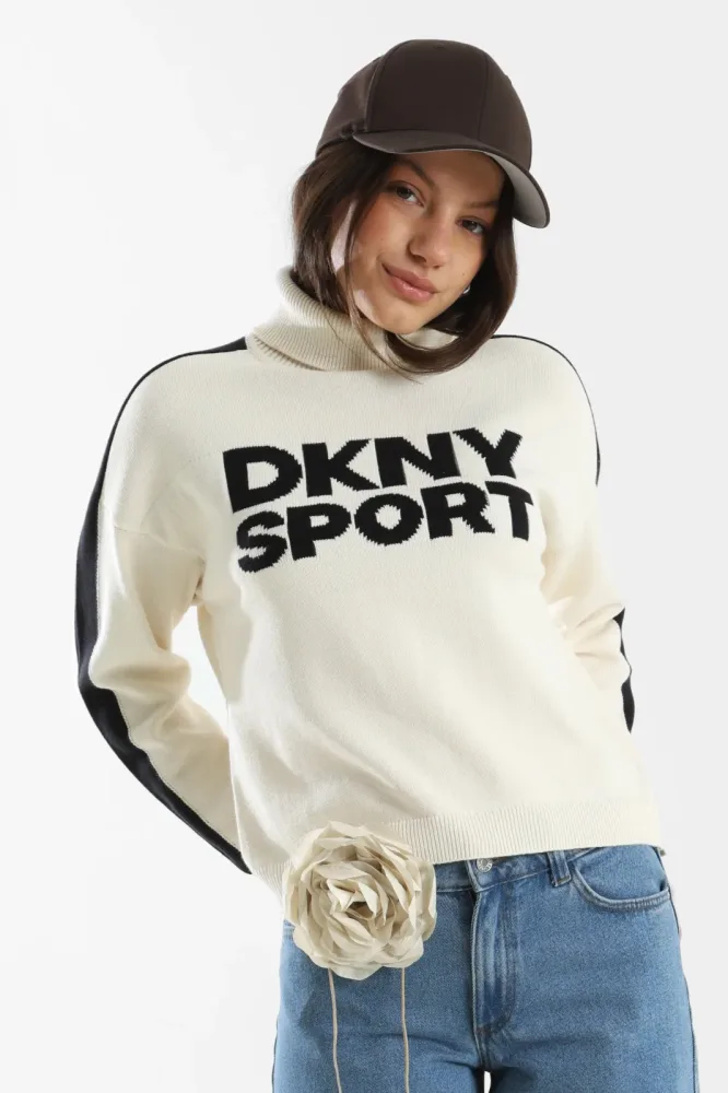 DKNY Strickpullover mit Rollkragen - Eggnog S Damen